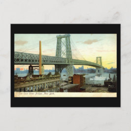 Gammalt vykort, New York City, Williamsburg Bridge Vykort