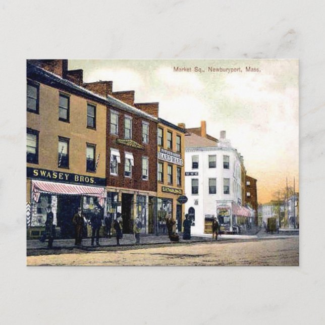 Gammalt vykort - Newburyport, Massachusetts (Framsida)