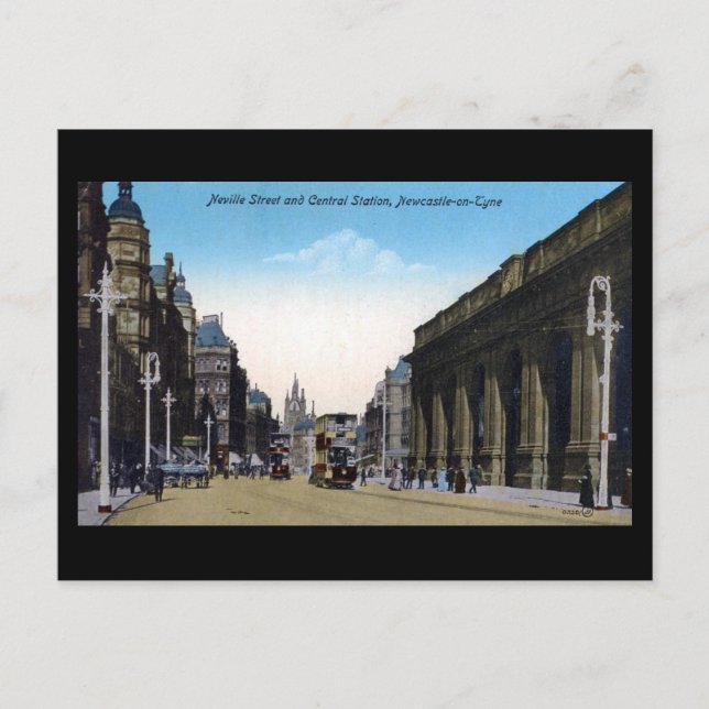 Gammalt vykort - Newcastle-on-Tyne (Framsida)