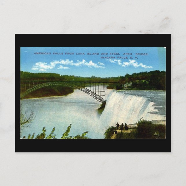Gammalt vykort - Niagara Falls (Framsida)