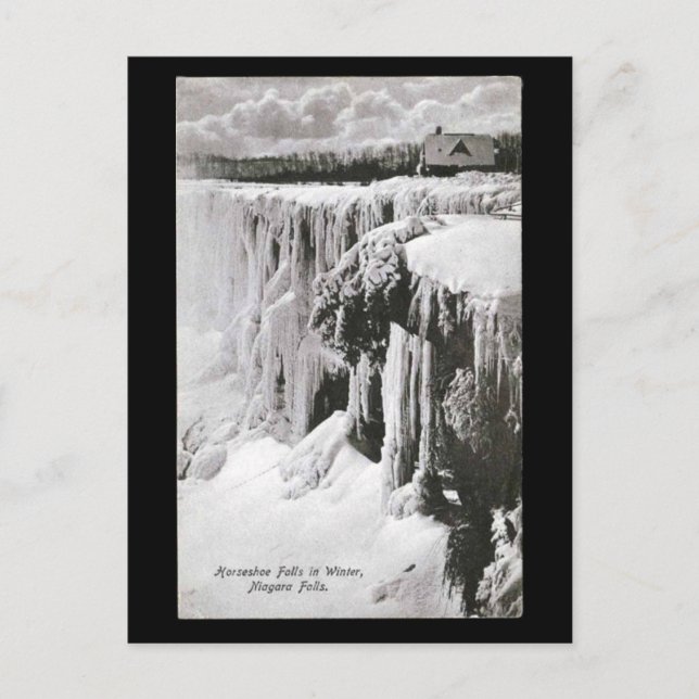 Gammalt vykort - Niagara Falls in Winter (Framsida)