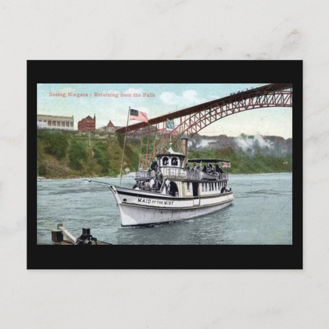 Gammalt vykort - Niagara Falls, Maid of the Mist (Framsida)