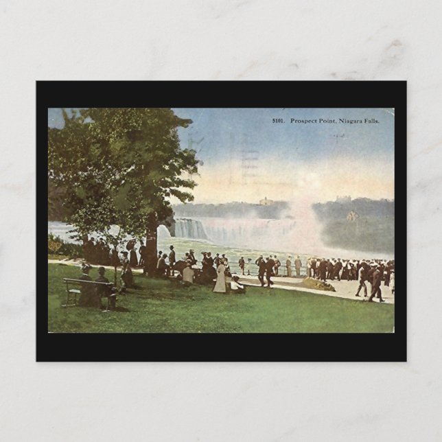 Gammalt vykort - Niagara Falls, Prospect Point (Framsida)
