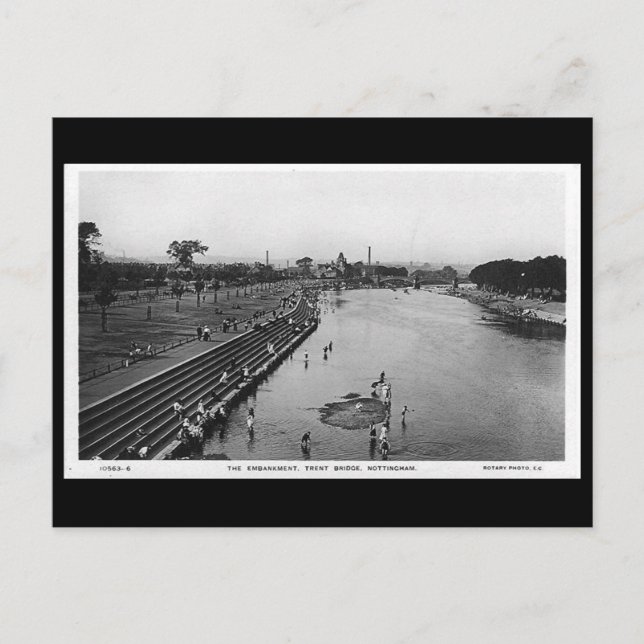 Gammalt vykort - Nottingham, Trent Bridge (Framsida)