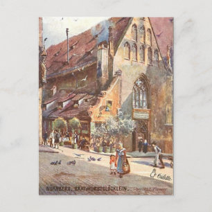 Gammalt vykort - Nürnberg, Tysklant