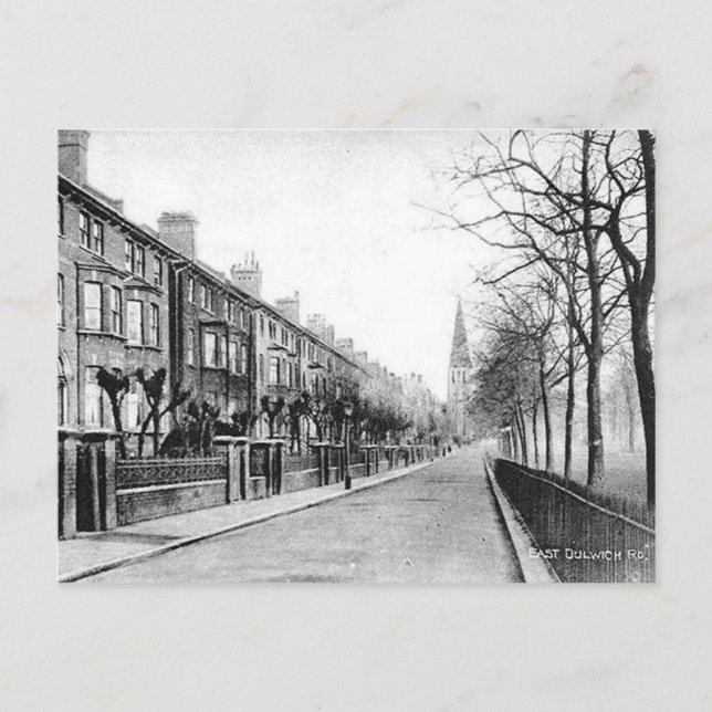 Gammalt vykort - Öster Dulwich, London (Framsida)