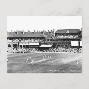 Gammalt vykort - Oval Cricket Ground, London