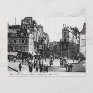 Gammalt vykort - Paris