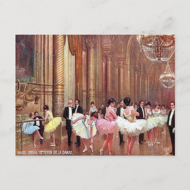 Gammalt vykort - Paris Opera (Framsida)