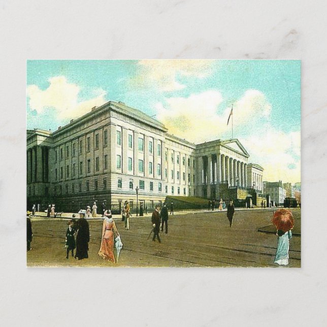 Gammalt vykort - Patentkontor, Washington, DC (Framsida)