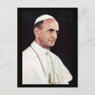 Gammalt vykort - påven Paul VI