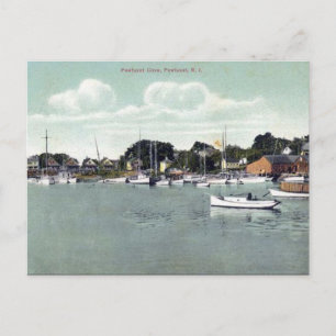 Gammalt vykort - Pawtuxet Cove, Rhode island, USA