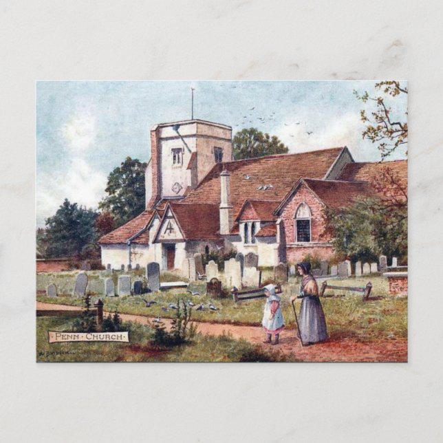 Gammalt vykort - Penn, Buckinghamshire (Framsida)