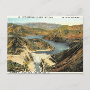 Gammalt vykort - Pil Sten Dam, Idaho