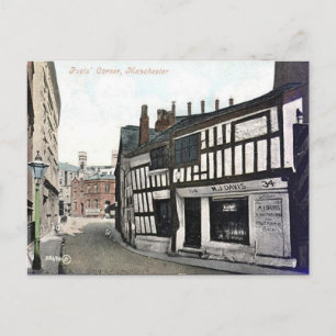 Gammalt vykort - Poets' Corner, Manchester