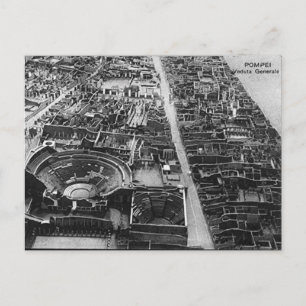 Gammalt vykort - Pompei