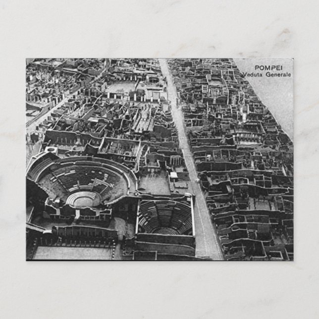 Gammalt vykort - Pompei (Framsida)