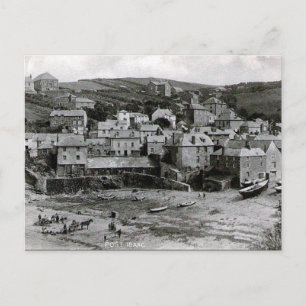 Gammalt vykort - Port Isaac, Cornwall