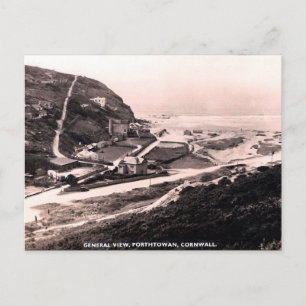 Gammalt vykort - Porthtowan, Cornwall