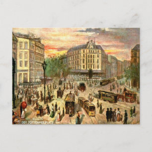 Gammalt vykort - Potsdamer Platz, Berlin