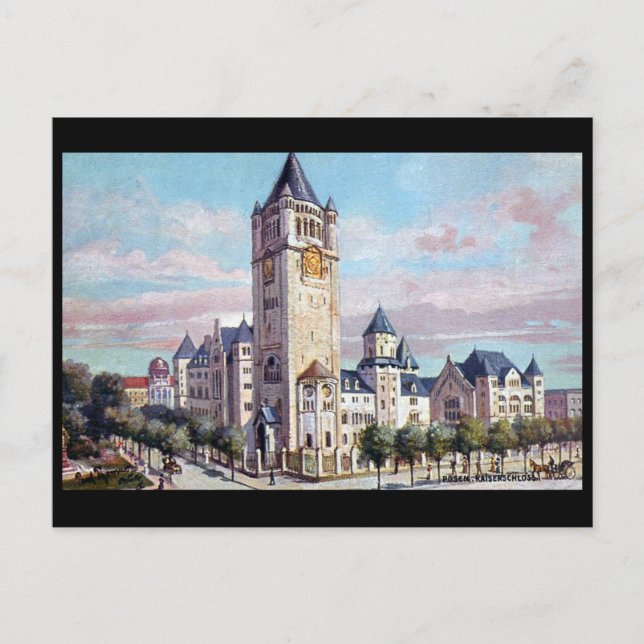 Gammalt vykort - Poznan, Polen (Framsida)