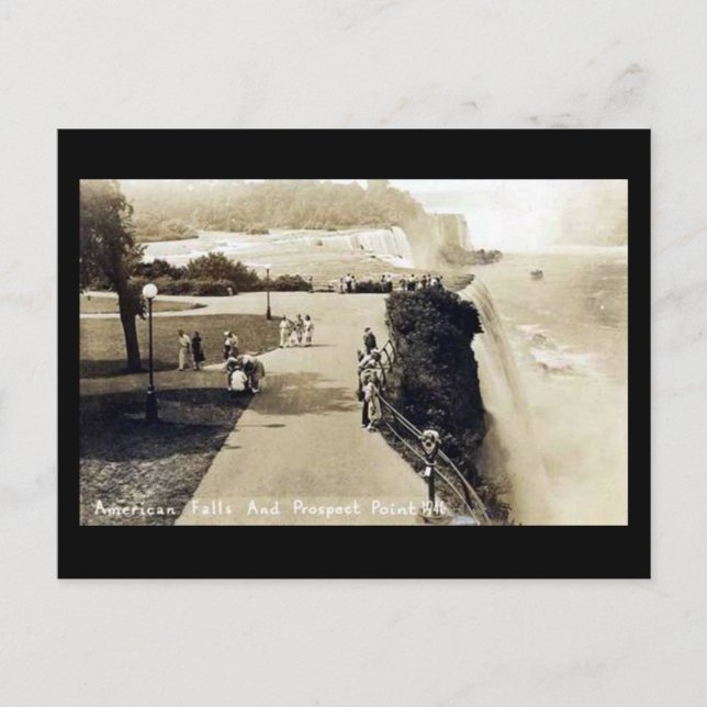 Gammalt vykort - Prospekt Point, Niagara Falls (Framsida)