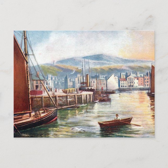 Gammalt vykort - Ramsey, Isle of Man (Framsida)