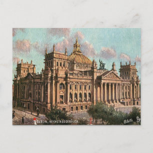 Gammalt vykort - Reichstag, Berlin