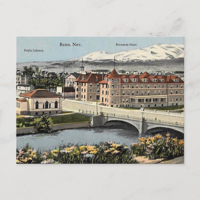 Gammalt vykort - Reno, Nevada. USA (Framsida)