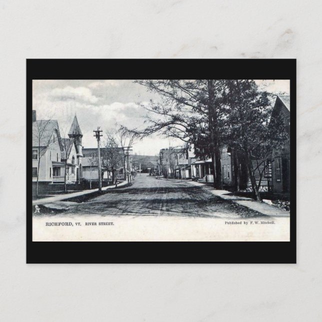 Gammalt vykort - Richford, Vermont, USA (Framsida)