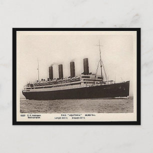 Gammalt vykort - RMS Aquitania