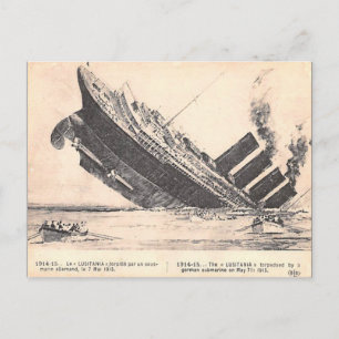 Gammalt vykort - RMS Lusitania