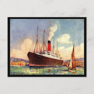 Gammalt vykort - RMS-pati lämnande Messina