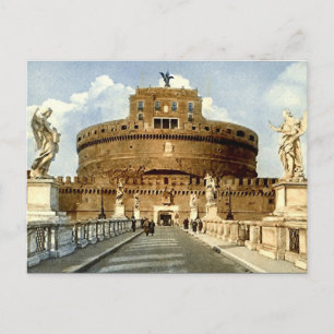 Gammalt vykort, Rom, Castel Sant'Angelo Vykort