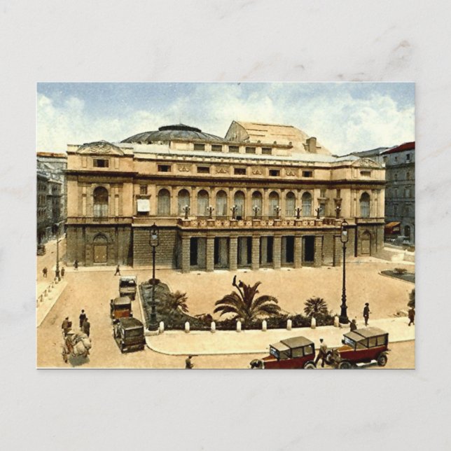 Gammalt vykort, Rom, Teatro Reale dell'Opera Vykort (Framsida)