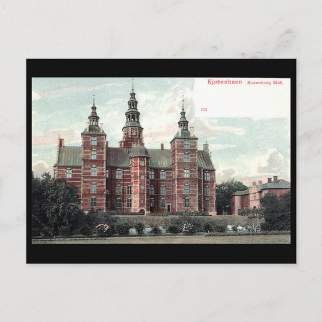 Gammalt vykort - Rosenborg Castle, Köpenhamn (Framsida)