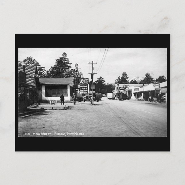 Gammalt vykort - Ruidoso, New mexico, USA (Framsida)