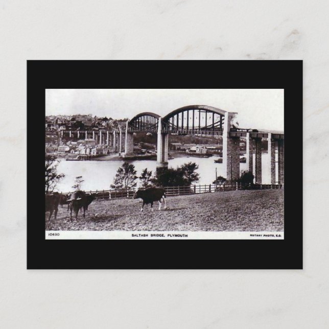 Gammalt vykort, saltash vykort (Framsida)