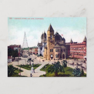 Gammalt vykort - San Jose, Kalifornien