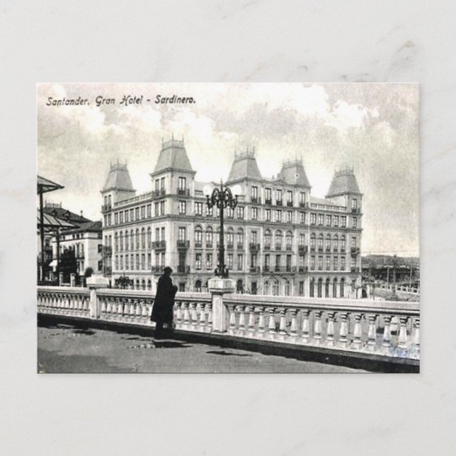 Gammalt vykort - Santander Spanien (Framsida)