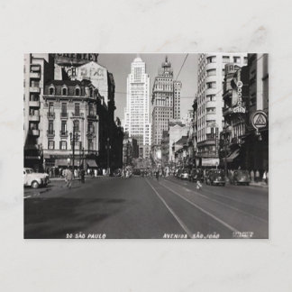 Gammalt vykort - São Paulo, Brasilien