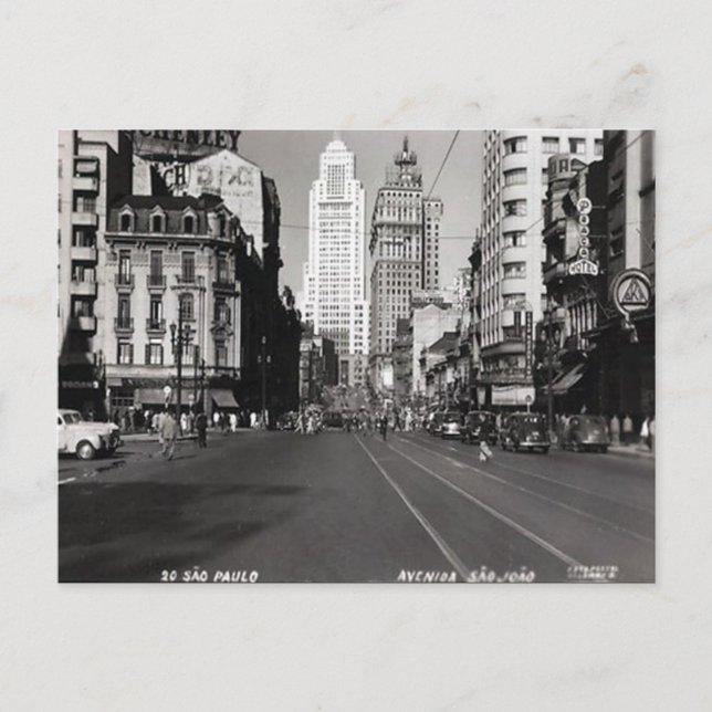 Gammalt vykort - São Paulo, Brasilien (Framsida)
