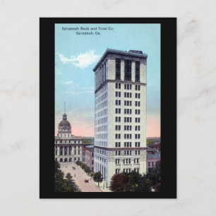 Gammalt vykort - Savannah Bank and Trust Co