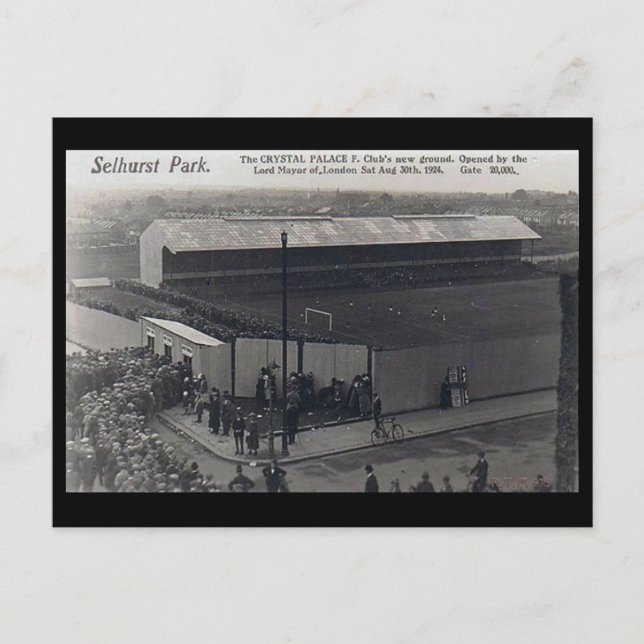 Gammalt vykort - Selhurst Park, London (Framsida)