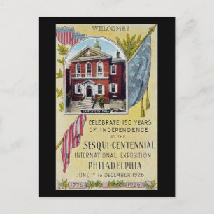 Gammalt vykort, Sesqui Centennial, Philadelphia PA Vykort
