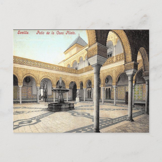 Gammalt vykort - Sevilla, Spanien (Framsida)
