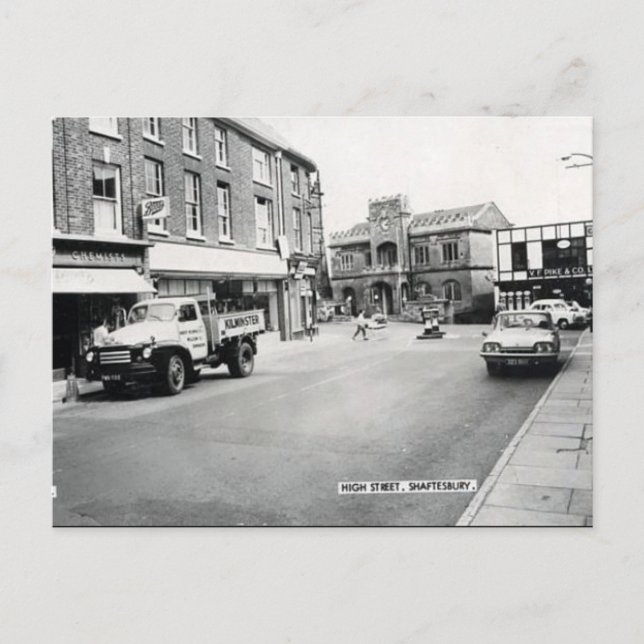 Gammalt vykort - Shaftesbury, Dorset (Framsida)