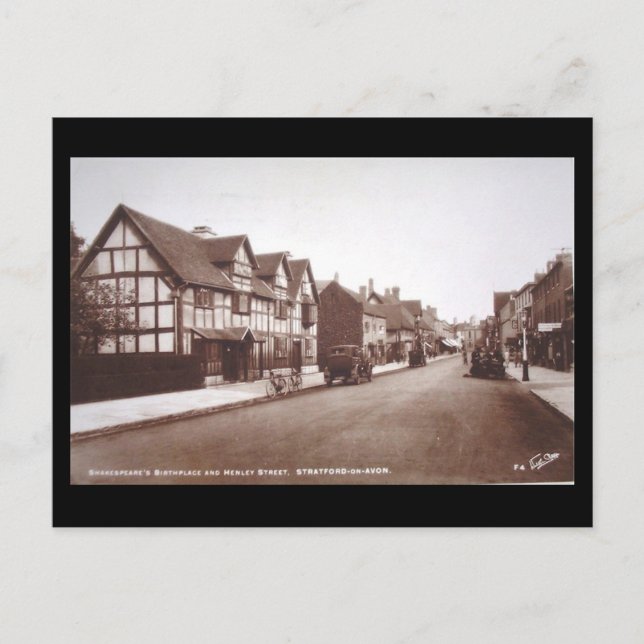 Gammalt vykort - Shakespeare's Birthplace 1937 (Framsida)