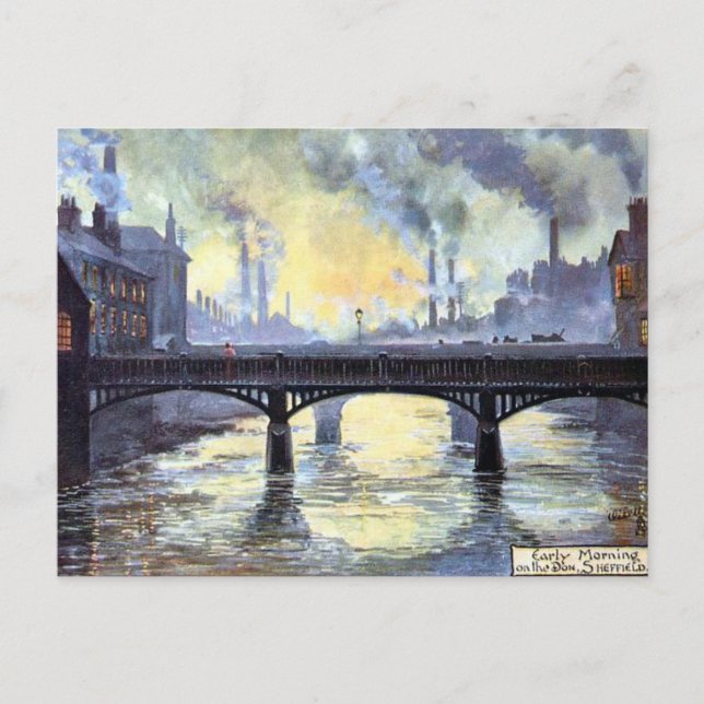 Gammalt vykort - Sheffield, Yorkshire (Framsida)