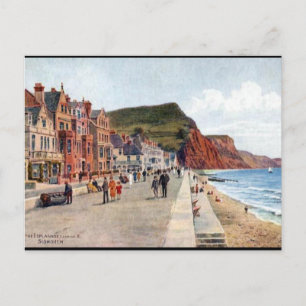 Gammalt vykort - Sidmouth, Devon